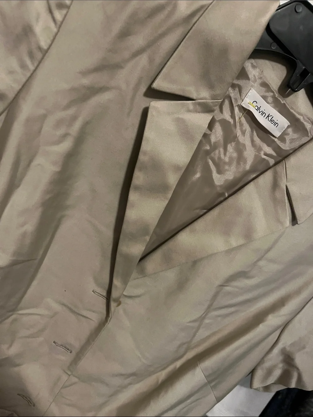 Calvin Klein Short Sleeve Midi Dress in Light Taupe - Picture 3 of 3